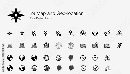 29 Maps and Geo-location Icons A Collection of Pixel-Perfect Design Elements for Navigation and Location-Based Applications