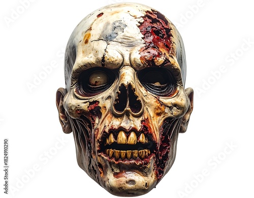 Wallpaper Mural Realistic Detailed Zombie Face Mask for Halloween Horror and Themed Events Torontodigital.ca