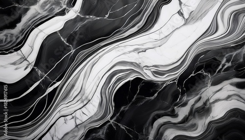 elegant black and white marble pattern showcasing natural stone texture and unique veining