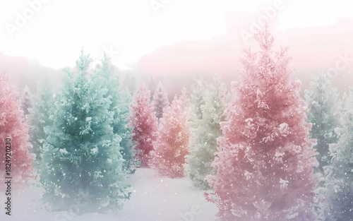 winter landscape with trees