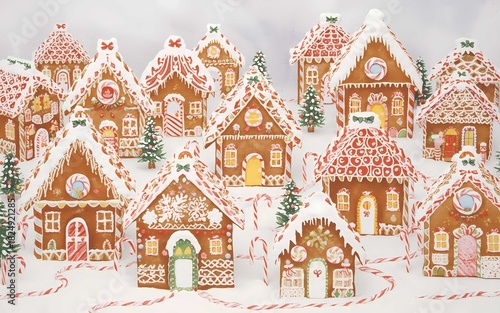 gingerbread house with christmas decoration