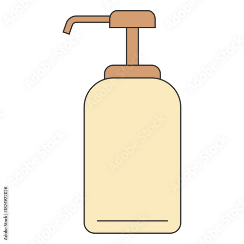 シャンプー、リンス、美容液、保湿液、乳液、化粧品、美容、アルコール消毒、ボトル、ポンプ（カラー）