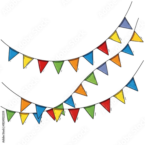 vector illustration of a colorful ribbons isolated on white background ,PNG file,