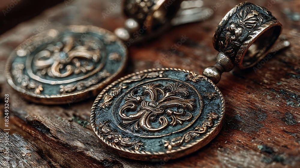 Obraz premium Elegant earrings with intricate design high resolution picture