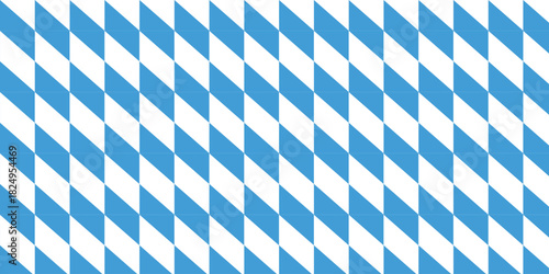 Bavarian Oktoberfest seamless pattern with blue and white rhombus Flag of Bavaria Oktoberfest blue checkered background Wallpaper Vector old diamonds background	
