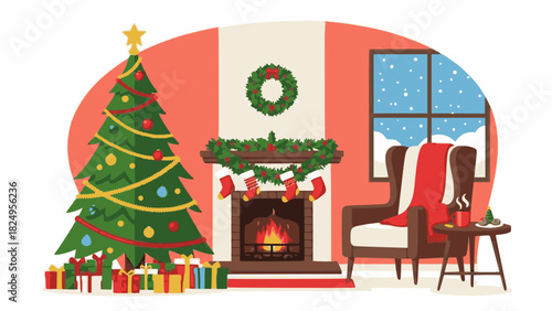 christmas tree and house