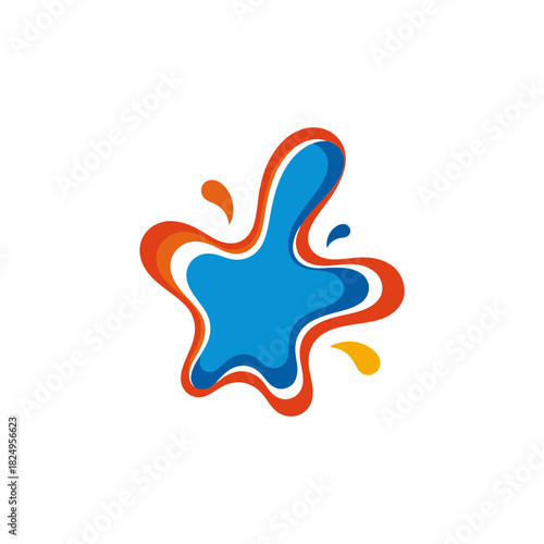 Wallpaper Mural Abstract Fluid Shape Logo Design for Branding, Marketing Torontodigital.ca