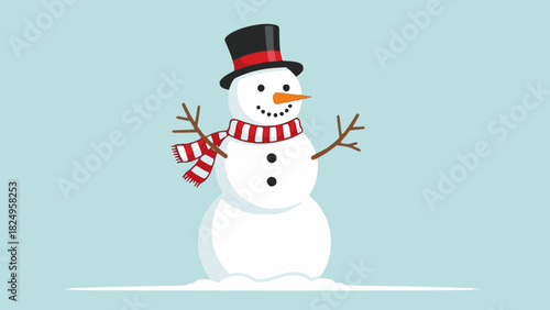 snowman with a broom
