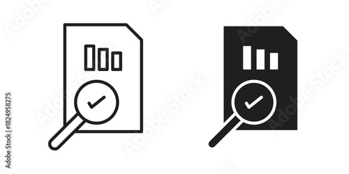 Auditors icons in simple black style symbol sign for apps and website