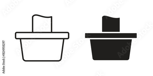 baby wipe icons in simple black style symbol sign for apps and website