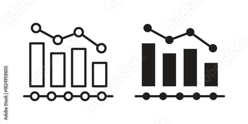 Benchmarking icons in simple black style symbol sign for apps and website