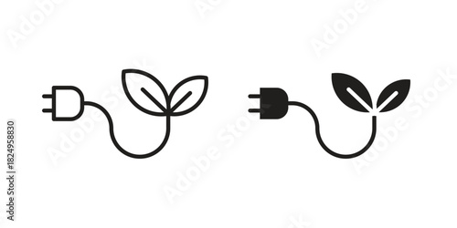 Biomass energy icons in simple black style symbol sign for apps and website
