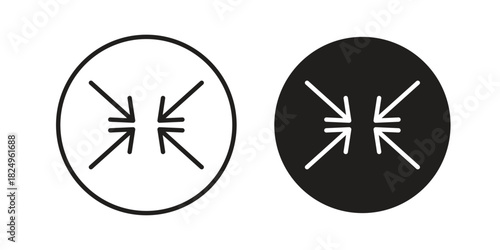 Compact size icons in simple black style symbol sign for apps and website