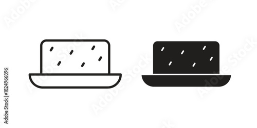 Halva icons in simple black style symbol sign for apps and website