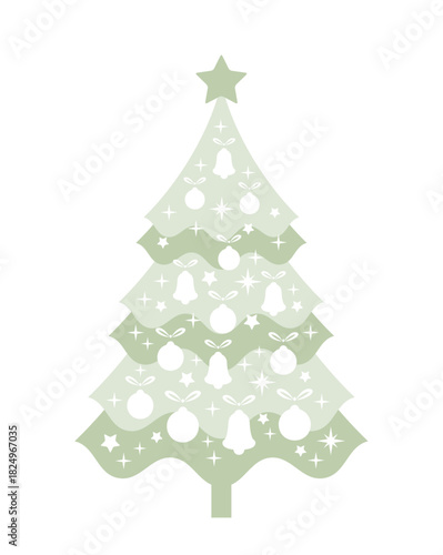 christmas tree isolated on white background