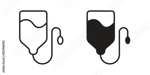 Intravenous icons in simple black style symbol sign for apps and website