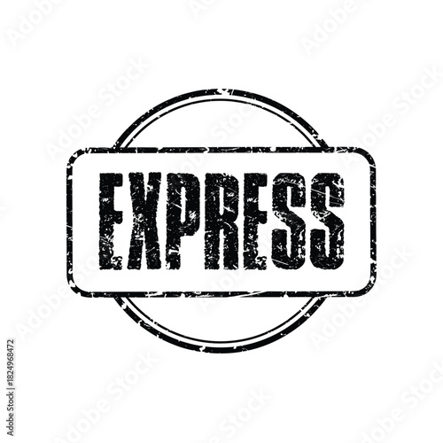 Grunge express rubber stamp design template vector