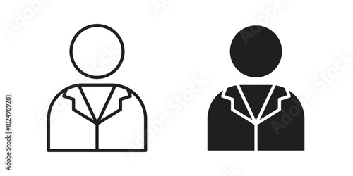 Lawyer icons in simple black style symbol sign for apps and website