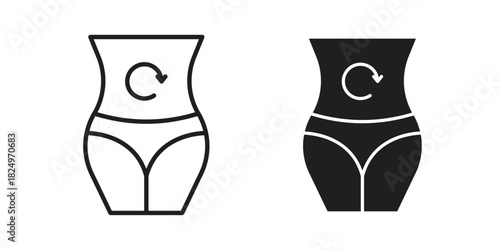 Metabolism icons in simple black style symbol sign for apps and website