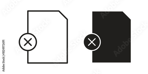 Paperless icons in simple black style symbol sign for apps and website