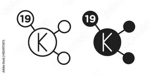Potassium icons in simple black style symbol sign for apps and website