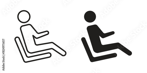 Resting icons in simple black style symbol sign for apps and website