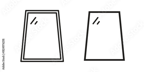 Roof window icons in simple black style symbol sign for apps and website