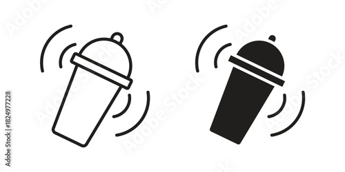 Shaker icons in simple black style symbol sign for apps and website