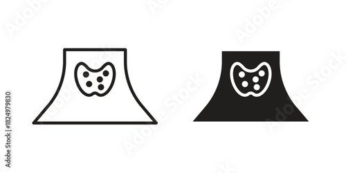 Thyroid icons in simple black style symbol sign for apps and website
