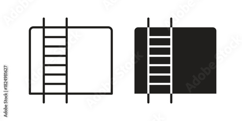 Water tank icons in simple black style symbol sign for apps and website