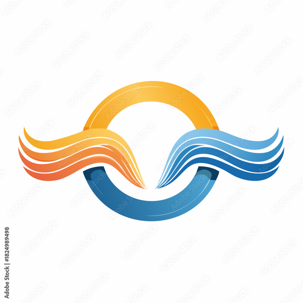 Obraz premium Abstract Wave Design with Arrows.