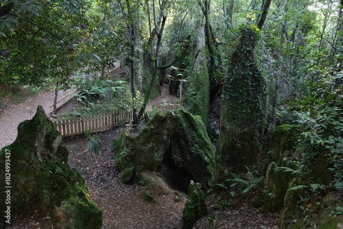 Mythological Park of Mina Pepita, Cantabria. Characters from Cantabrian mythology in an old iron mine.