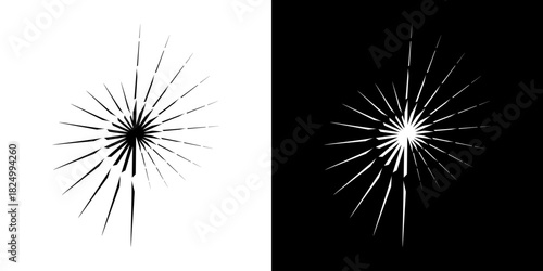 Dynamic abstract spiral sound wave rhythm lines. Circular spiral sound wave rhythm of lines. Circular futuristic abstract lines, black and white background.	