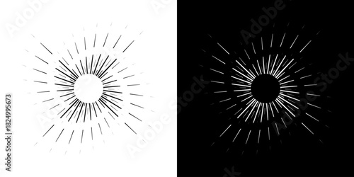 Dynamic abstract spiral sound wave rhythm lines. Circular spiral sound wave rhythm of lines. Circular futuristic abstract lines, black and white background.	