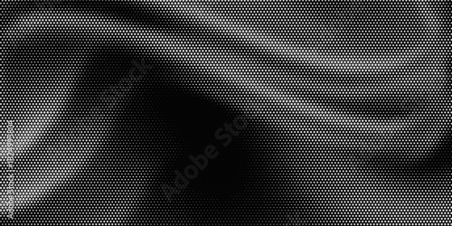 Halftone texture of crumpled paper. Vector collage texture for banner, flyer, presentation, etc.