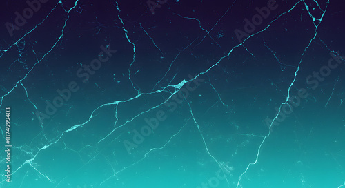 Abstract dark blue to teal gradient background with intricate white cracklike lines, resembling frozen ice, fractured glass, or a digital network pattern