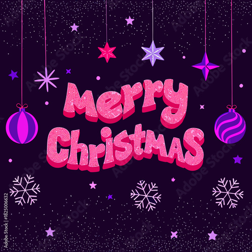 Merry Christmas text effects, Christmas retro style text effects