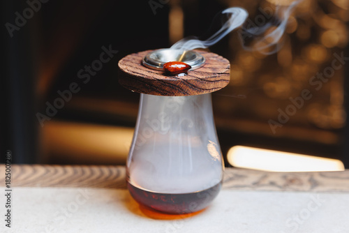 Smoked Cocktail with Spices and Aromatic Vapor