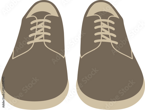 A pair of stylish brown casual shoes with cream laces and soles.