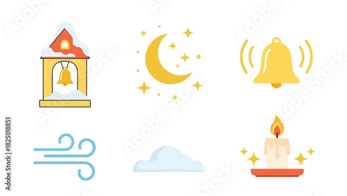 Minimalist Icons Collection Winter & Night Theme
