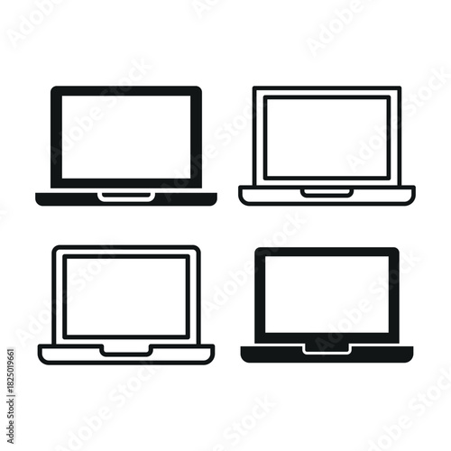 Desktop computer icon vector design template
