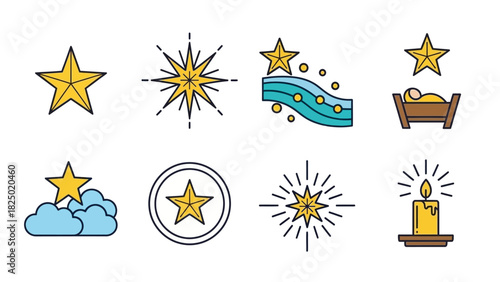 Diverse collection of monochrome line art icons depicting various handcrafted objects, tools, and materials essential for traditional arts and crafts, ideal for graphic design projects