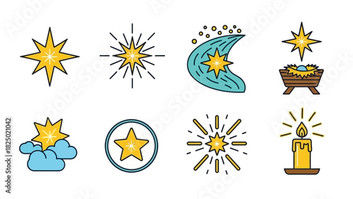 Diverse collection of monochrome line art icons depicting various handcrafted objects, tools, and materials essential for traditional arts and crafts, ideal for graphic design projects