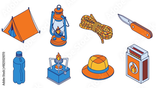 Diverse collection of monochrome line art icons depicting various handcrafted objects, tools, and materials essential for traditional arts and crafts, ideal for graphic design projects