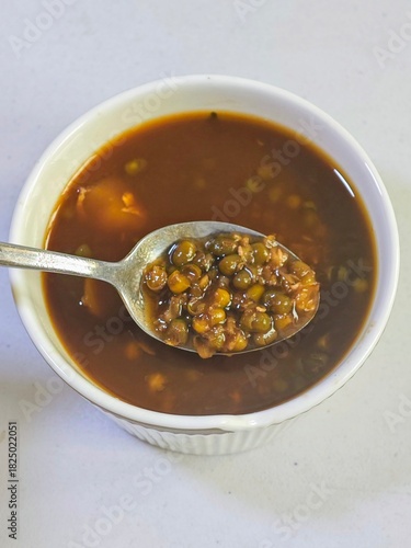 Bowl of mung bean soup 