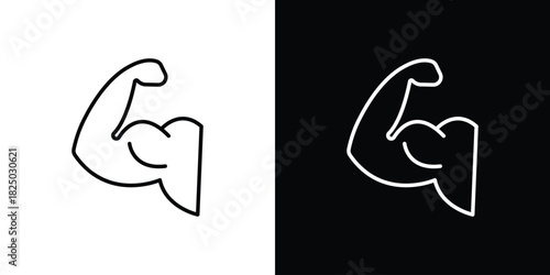 Arm icons big set. A collection of simple black symbols