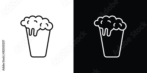 Beer icons big set. A collection of simple black symbols