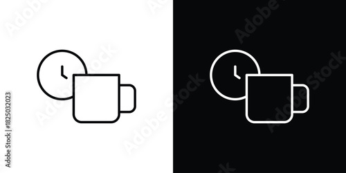 Break icons big set. A collection of simple black symbols