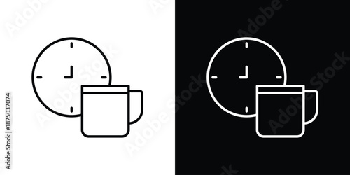 Break icons big set. A collection of simple black symbols