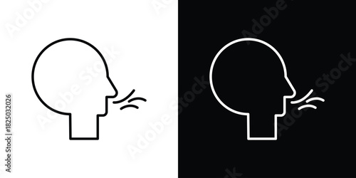 Breath icons big set. A collection of simple black symbols